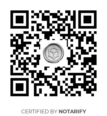 Certificato notarizzazione su blockchain